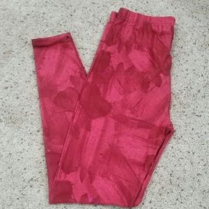 Pink Paint Stroke Leggings by Agnes & Dora